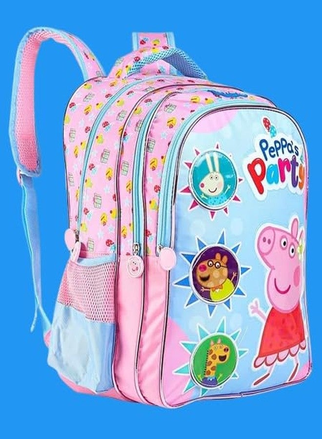 STRIDERS حقيبة ظهر مدرسية للأطفال من ستريدرز بتصميم بيبا بيج - حقيبة ظهر واسعة ومتينة بعجلات، مزودة بأحزمة مبطنة مريحة وتصميم مرح - مثالية للمدرسة والسفر واللعب - Image 4